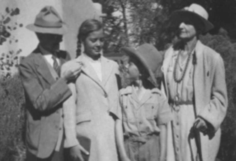 J.H. Sharp and his wife Louise with E. I. Couse’s grandchildren, Virginia and Irving.