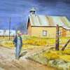 Bill Baron | Church at El Llano de San Juan | watercolor | 10.5 x 13.5 | 100% donation by the artist | Starting Bid $500, Buy it Now Price $800