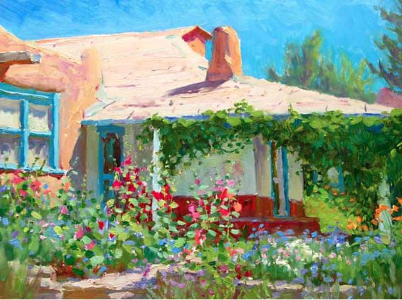 Painting of the Couse garden by Ron Rencher, part of the 2009 gala art auction.
